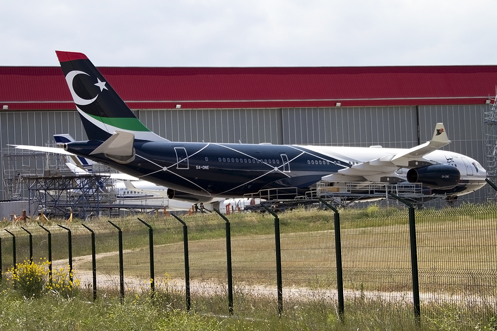 Libya - Government, 5A-ONE, Airbus, A340-213, 24.05.2014, PGF, Perpignan, France




