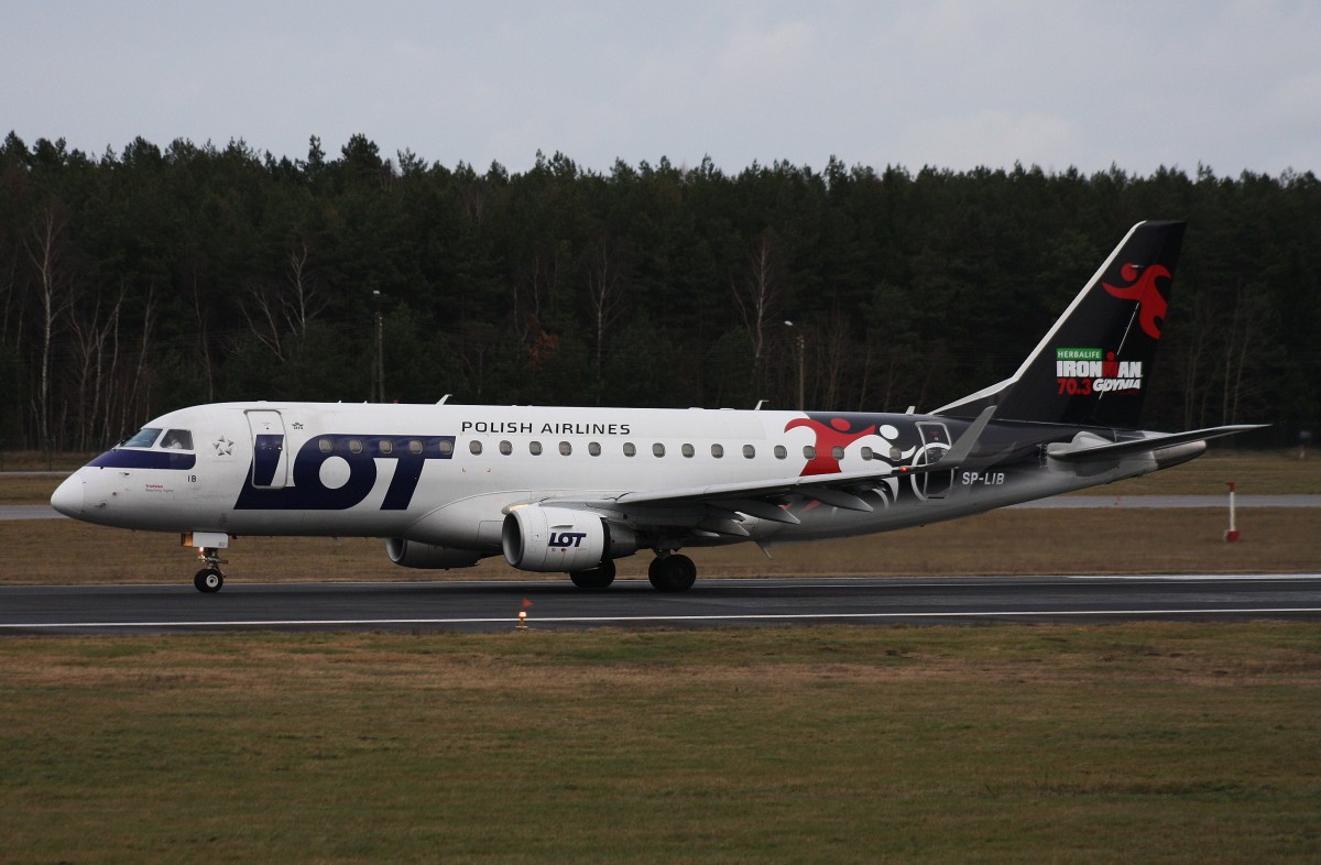 LOT Polish Airlines, SP-LIB, (c/n 17000132), Embraer ERJ 170bis200,23.12.2014 , GDN-EPGD, Gdansk, Polen (Herbalife Ironman cs.) 