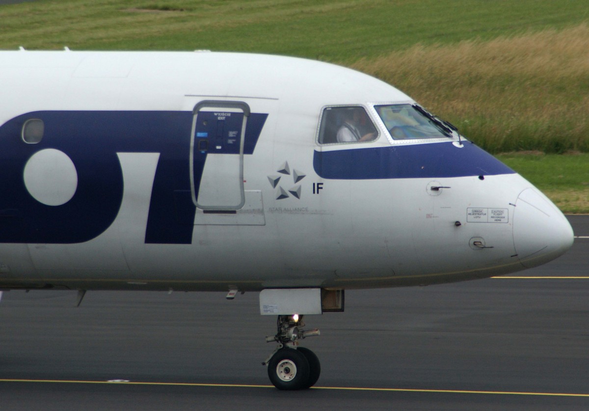 LOT, SP-LIF, Embraer, 175 LR (Bug/Nose), 01.07.2013, DUS-EDDL, Dsseldorf, Germany 