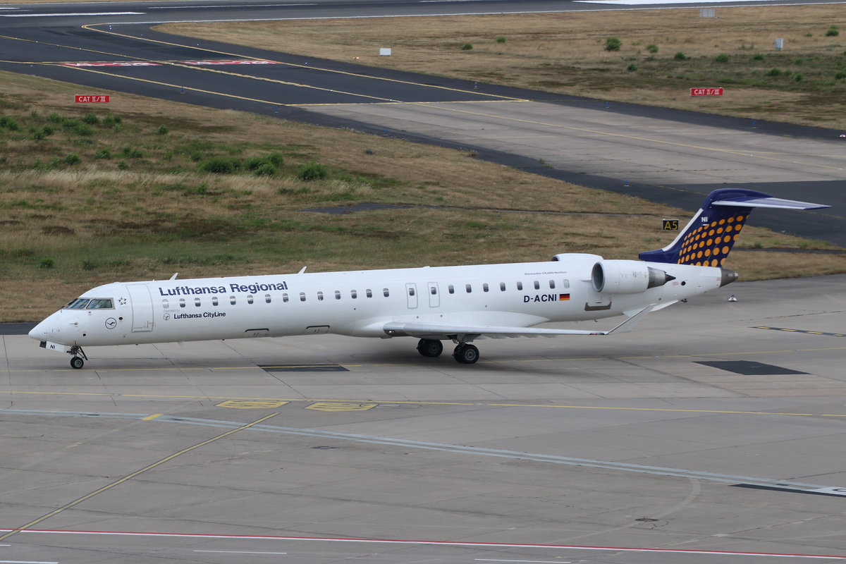 Lufthansa CityLine, Bombardier CRJ-900 NextGen, D-ACNI. Köln-Bonn (CGN/EDDK) am 07.07.2019.   