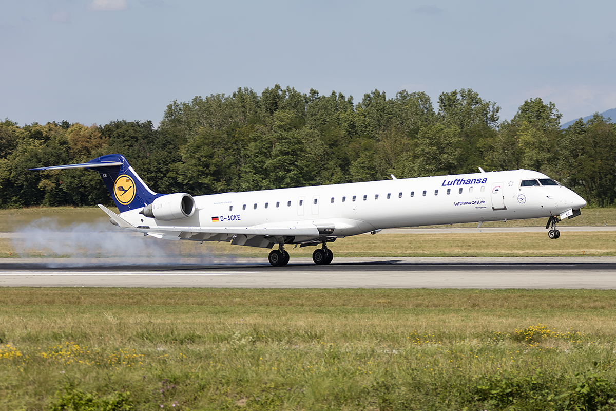 Lufthansa - CityLine, D-ACKE, Bombardier, CRJ-900, 12.07.2018, BSL, Basel, Switzerland 



