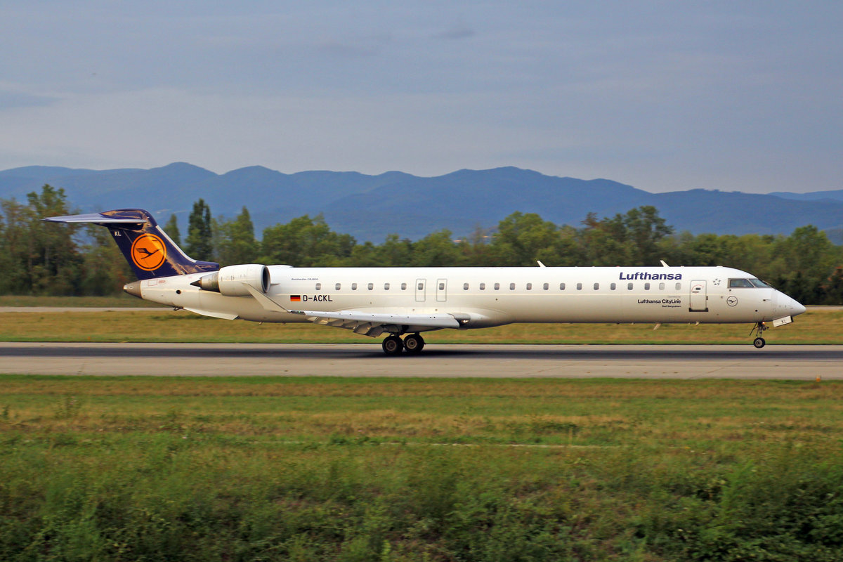 Lufthansa CityLine, D-ACKL, Bombardier CRJ-900,  Bad Bergzabern , msn: 15095, 03.September 2018, BSL Basel-Mülhausen, Switzerland.