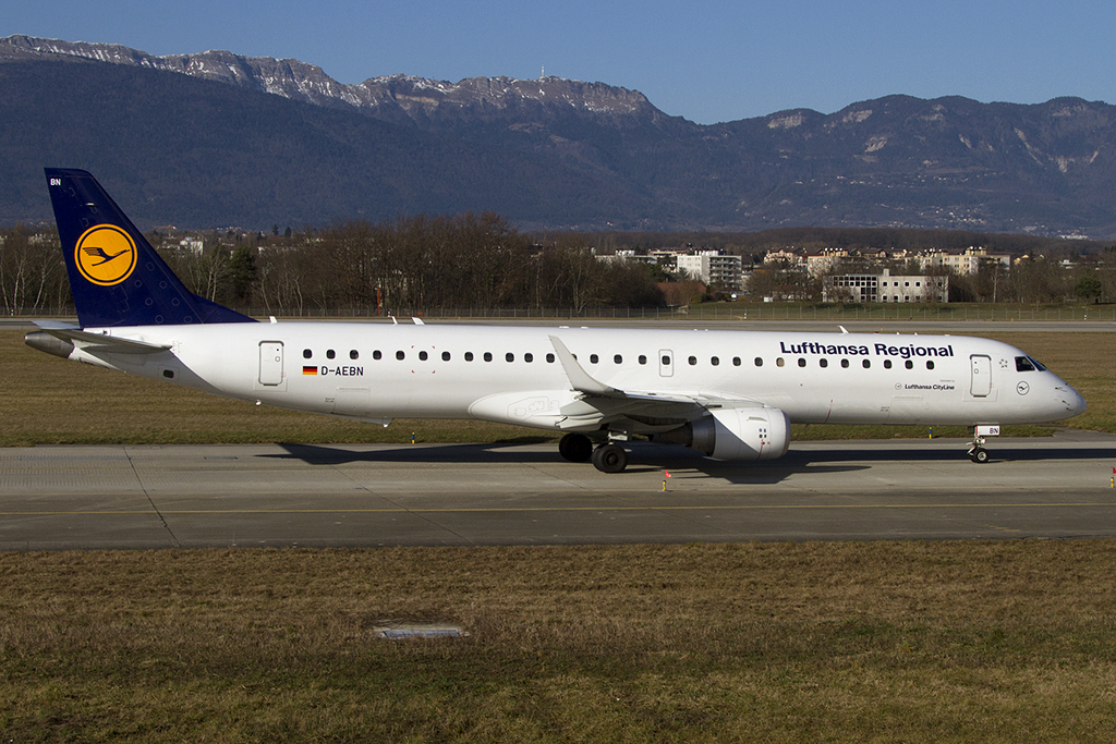 Lufthansa - CityLine, D-AEBN, Embraer, ERJ-195, 13.01.2015, GVA, Geneve, Switzerland 


