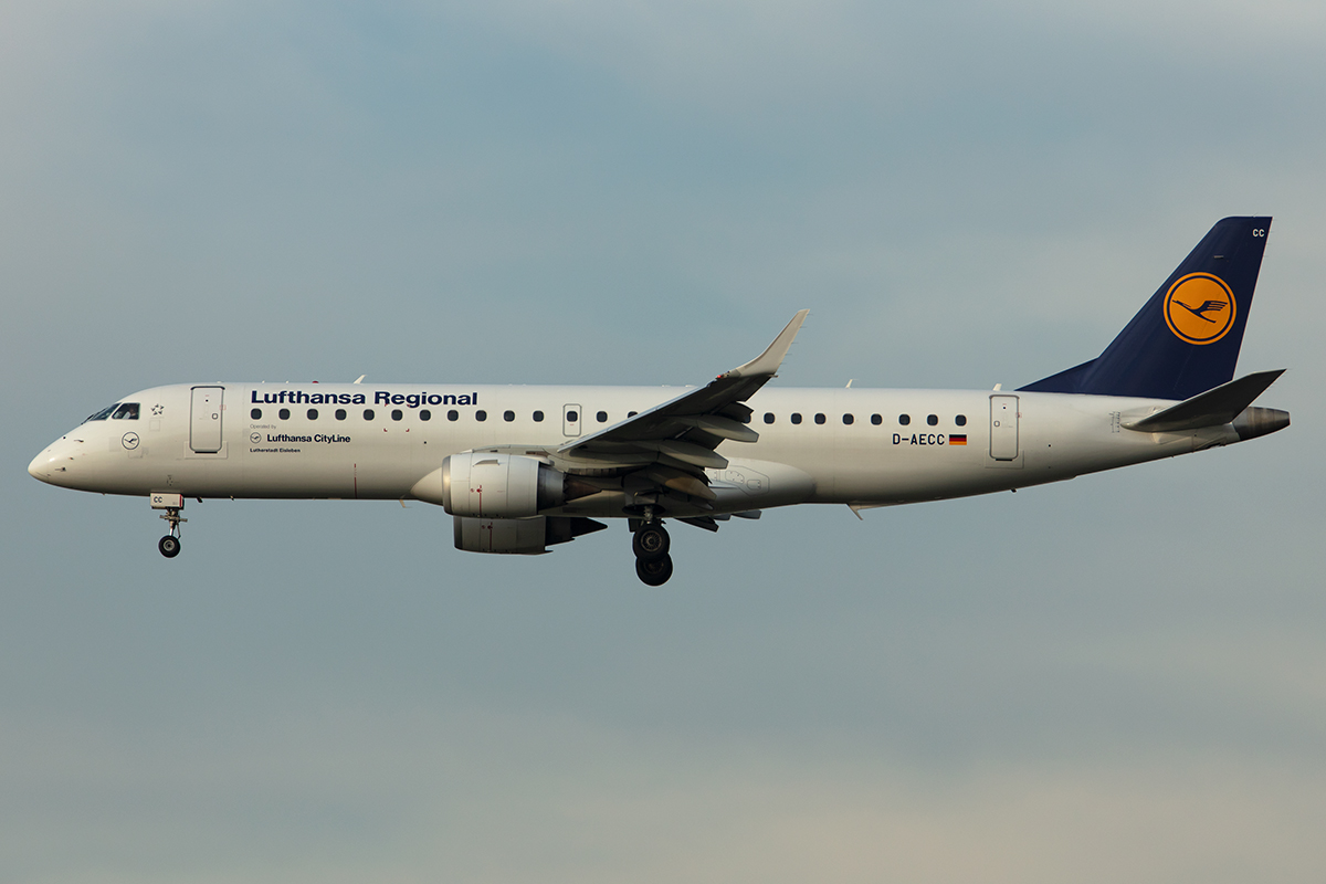 Lufthansa - CityLine, D-AECC, Embraer, ERJ-190, 24.11.2019, FRA, Frankfurt, Germany





