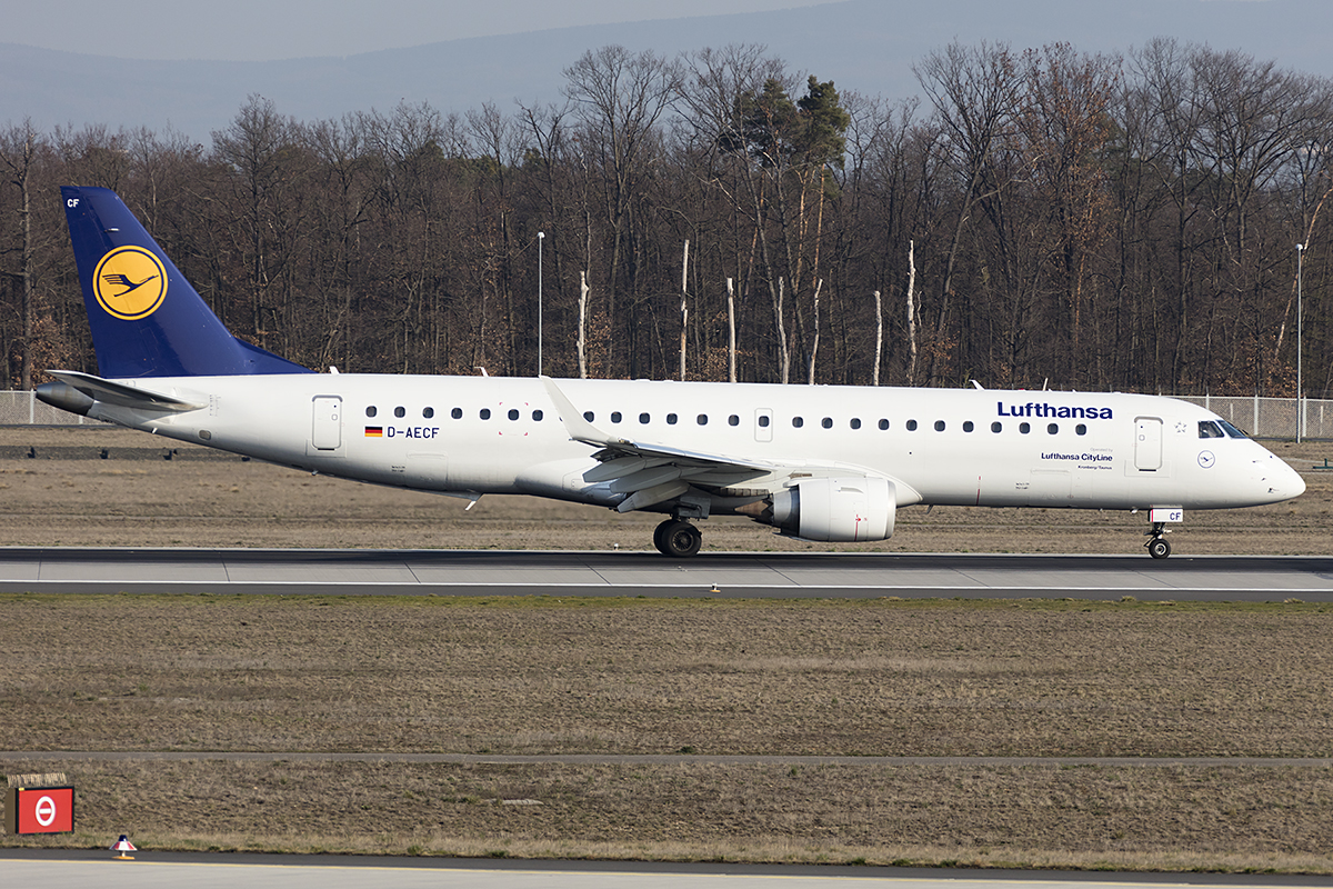 Lufthansa - CityLine, D-AECF, Embraer, ERJ-190, 31.03.2019, FRA, Frankfurt, Germany 



