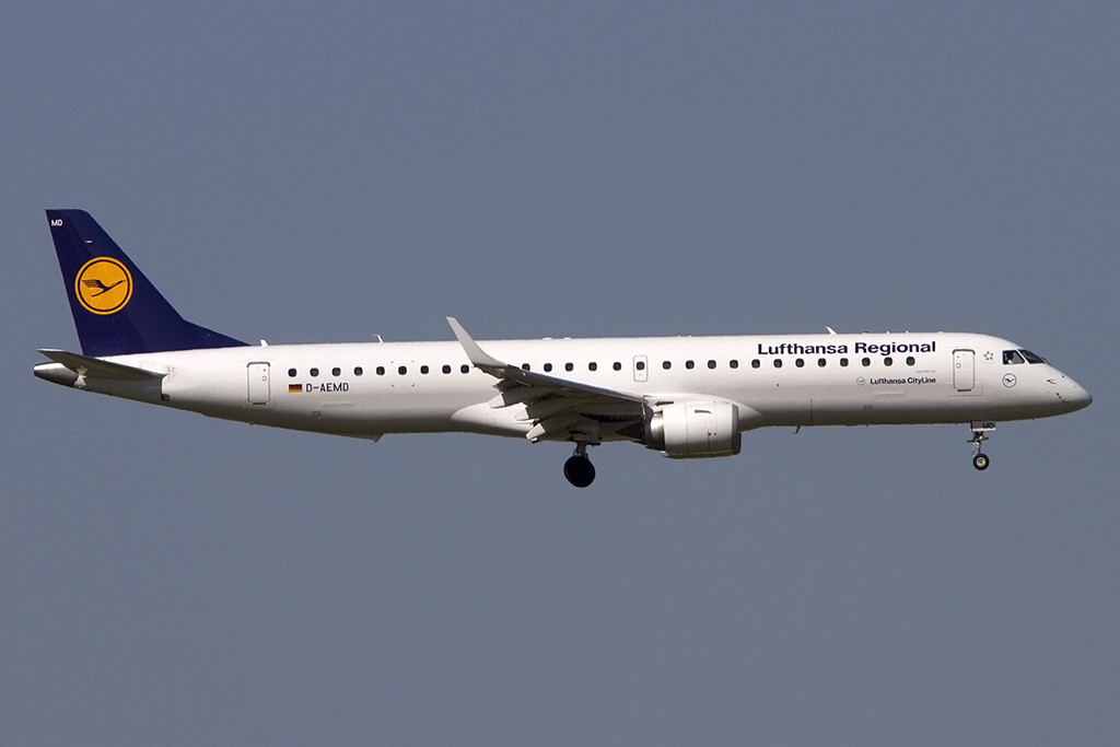 Lufthansa - CityLine, D-AEMD, Embraer, ERJ-195, 05.06.2014, TLS, Toulouse, France 



