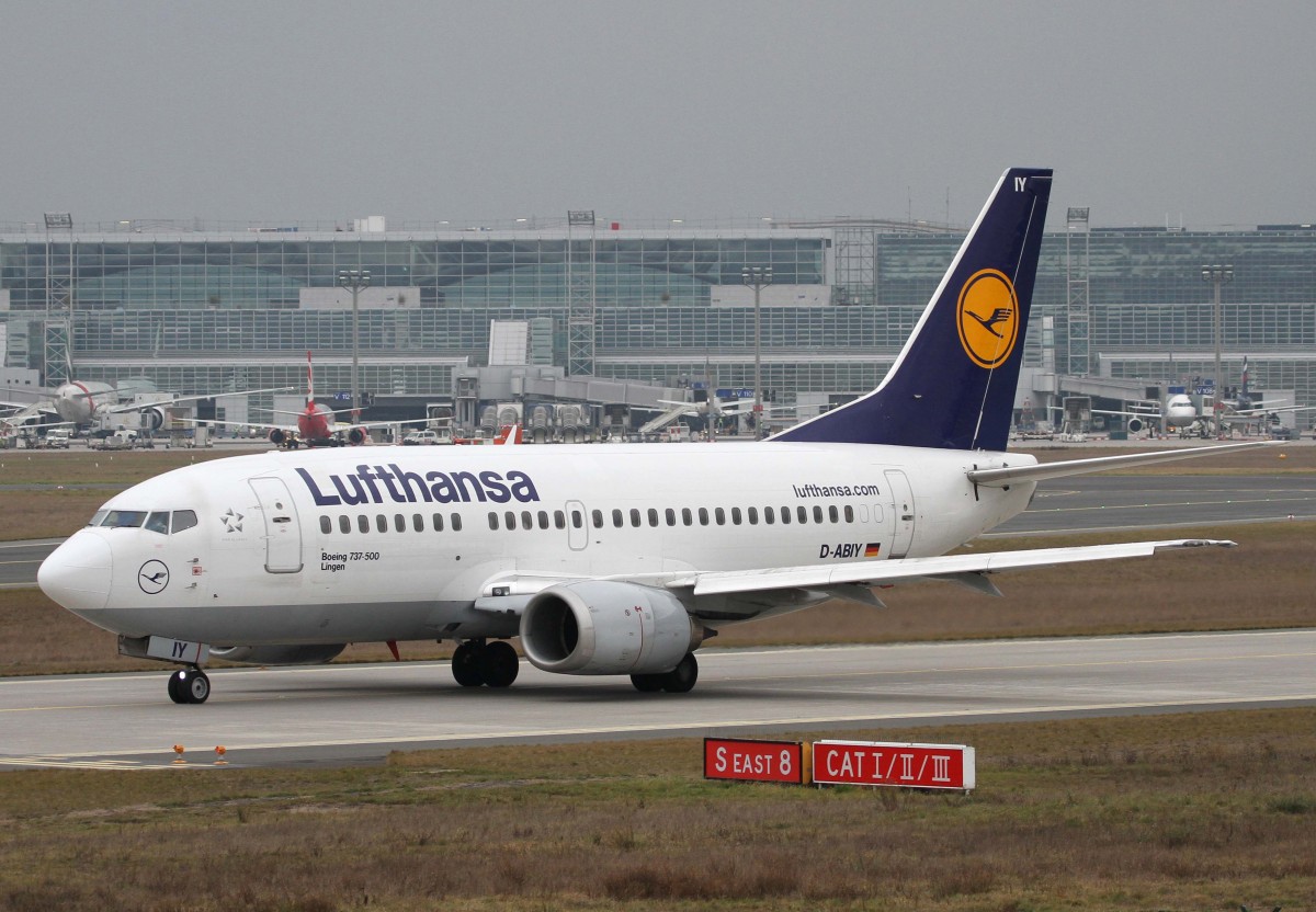 Lufthansa, D-ABIY  Lingen , Boeing. 737-500, 23.01.2014, FRA-EDDF, Frankfurt, Germany