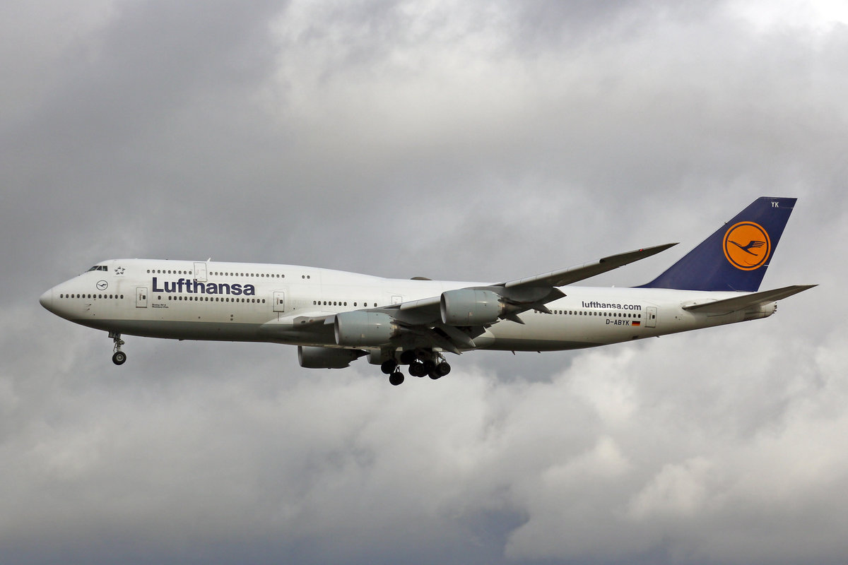 Lufthansa, D-ABYK, Boeing 747-830, msn: 37835/1480,  Rheinland-Pfalz , 28,September 2019, FRA Frankfurt, Germany.