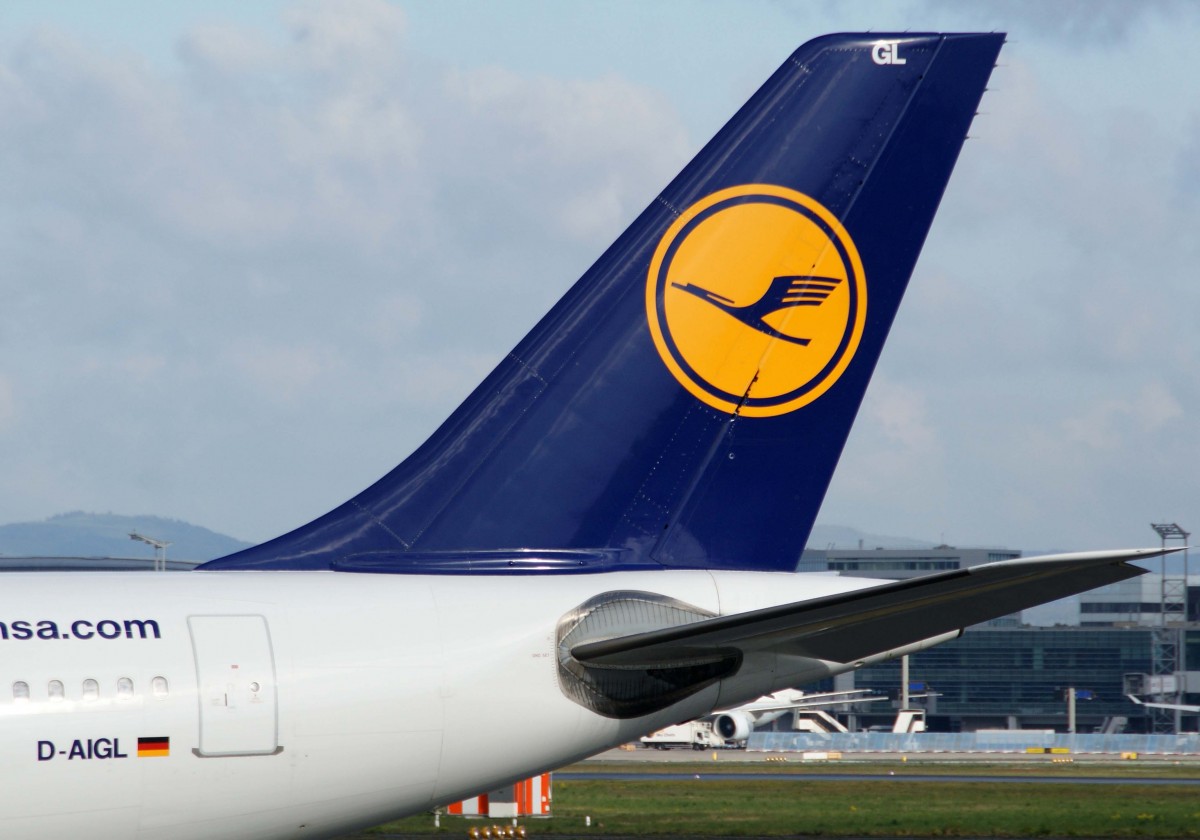 Lufthansa, D-AIGL  Herne , Airbus, A 340-300 (Seitenleitwerk/Tail), 18.04.2014, FRA-EDDF, Frankfurt, Germany