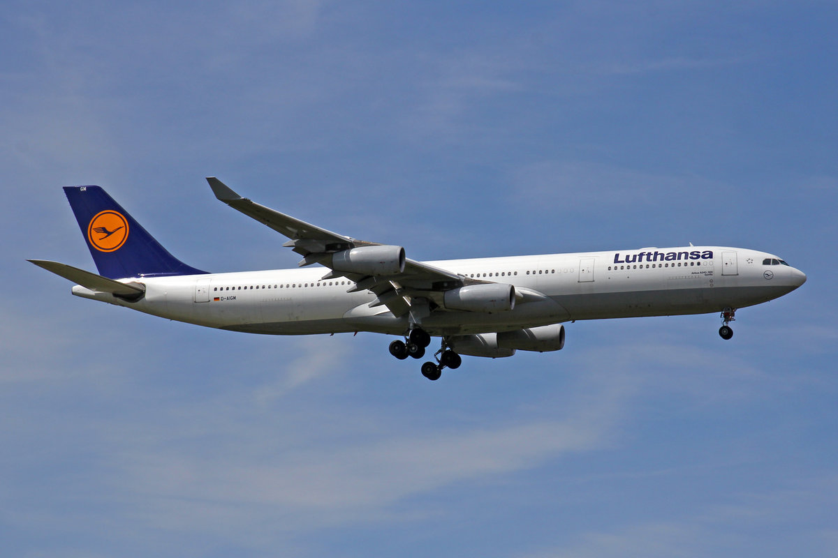 Lufthansa, D-AIGM, Airbus A340-313,  Görlitz , 21.Mai 2017, FRA Frankfurt am Main, Germany.
