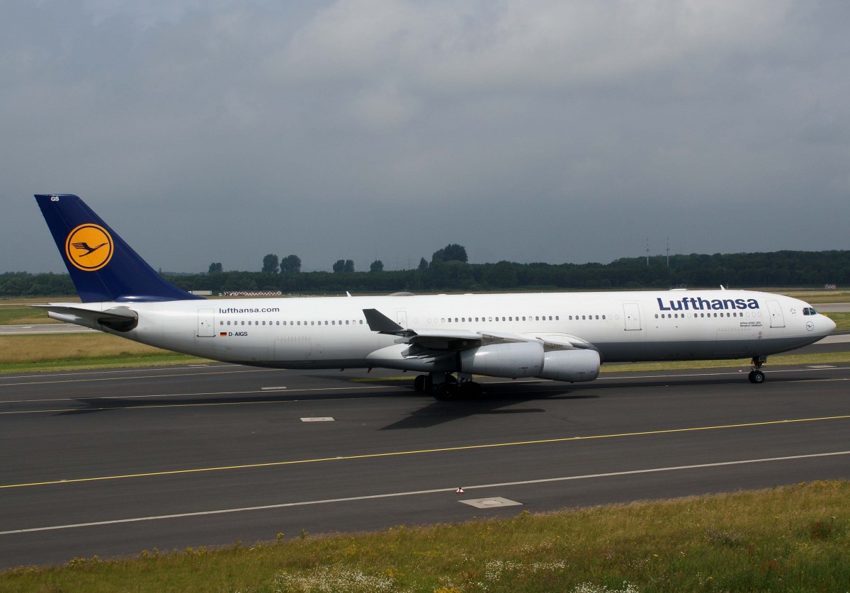 Lufthansa, D-AIGS  Bergisch Gladbach , Airbus, A 340-300, 01.07.2013, DUS-EDDL, Dsseldorf, Germany 