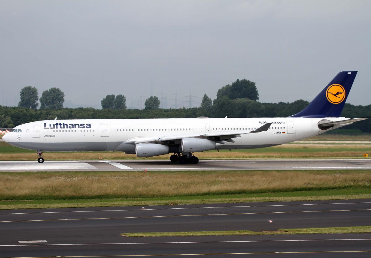 Lufthansa, D-AIGS  Bergisch Gladbach , Airbus, A 340-300, 01.07.2013, DUS-EDDL, Dsseldorf, Germany 