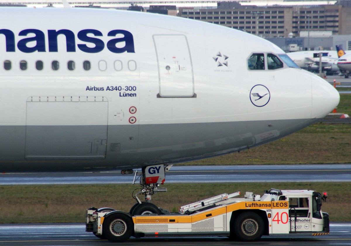 Lufthansa, D-AIGY  Lnen , Airbus, A 340-300 (Bug/Nose), 18.04.2014, FRA-EDDF, Frankfurt, Germany



