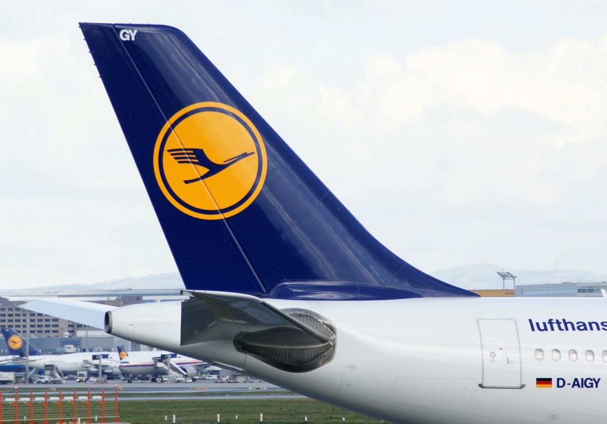 Lufthansa, D-AIGY  Lnen , Airbus, A 340-300 (Seitenleitwerk/Tail), 18.04.2014, FRA-EDDF, Frankfurt, Germany



