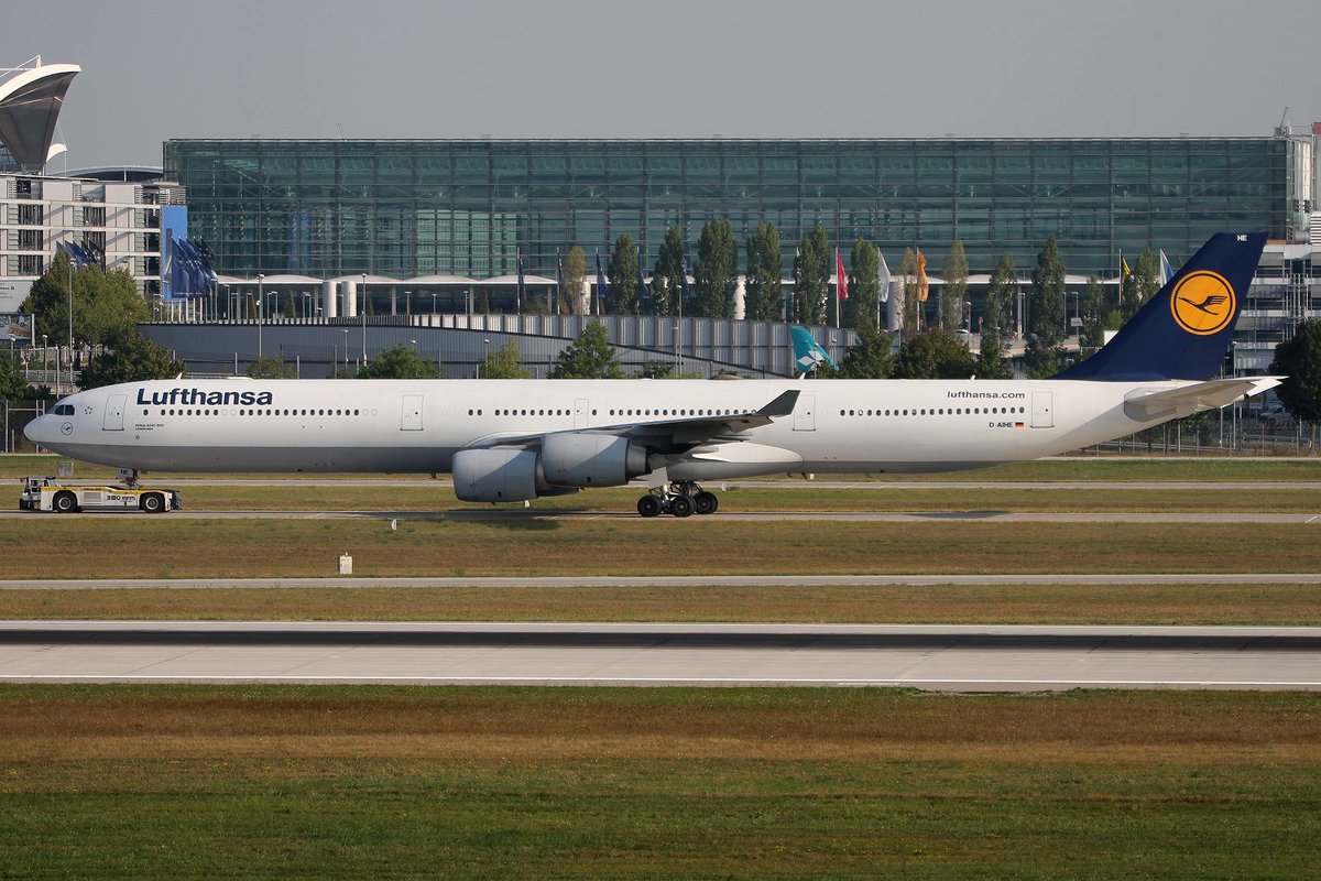 Lufthansa, D-AIHE, Airbus, A 340-642,  Leverkusen , MUC-EDDM, München, 20.08.2018, Germany