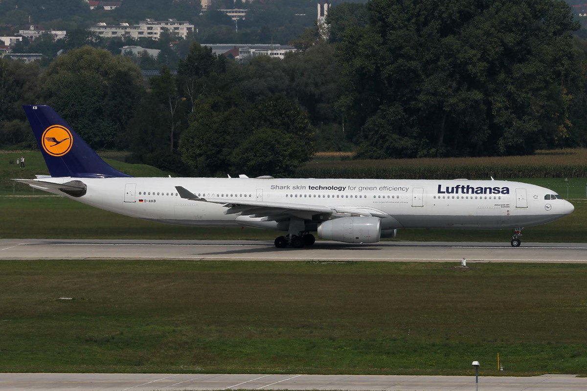 Lufthansa, D-AIKB, Airbus, A 330-343X,  Cuxhaven  ~ Shark skin technology for green efficiency-St., MUC-EDDM, München, 05.09.2018, Germany