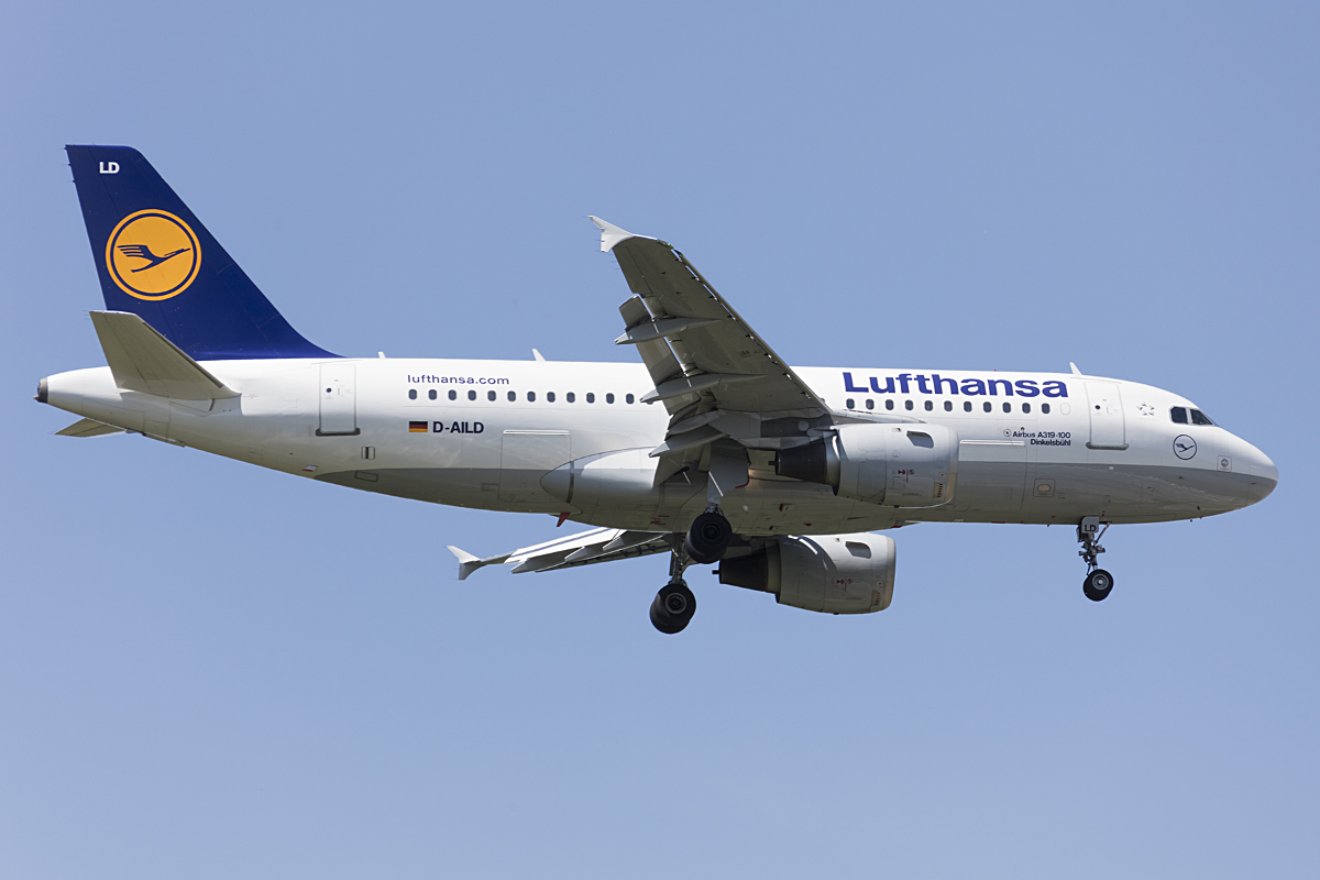 Lufthansa, D-AILD, Airbus, A319-114, 15.05.2016, MXP, Mailand, Italy 




