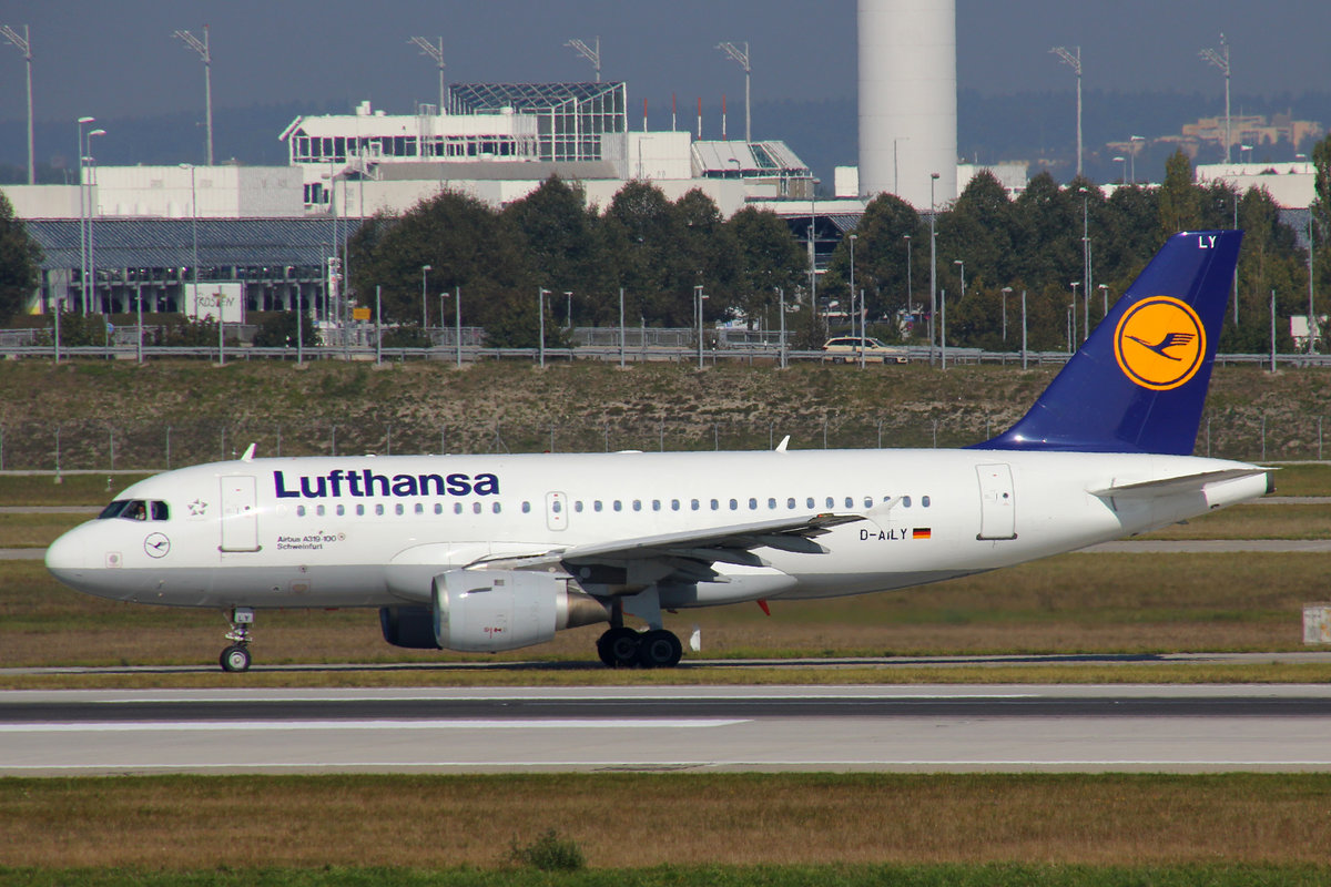 Lufthansa, D-AILY, Airbus A319-114,  Schweinfurt , 25.September 2016, MUC Mnchen, Germany.
