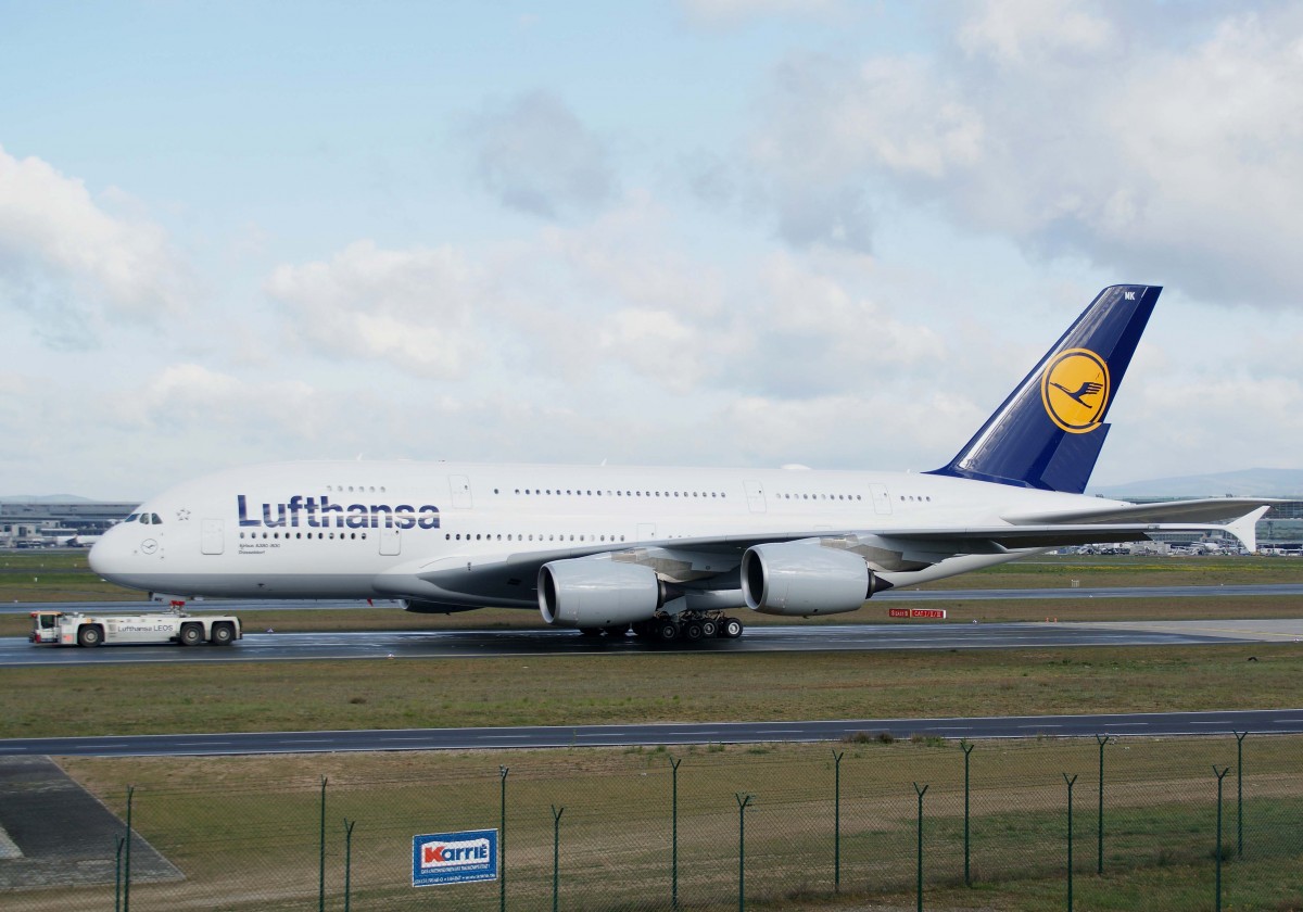 Lufthansa, D-AIMK  Dsseldorf , Airbus, A 380-800, 18.04.2014, FRA-EDDF, Frankfurt, Germany