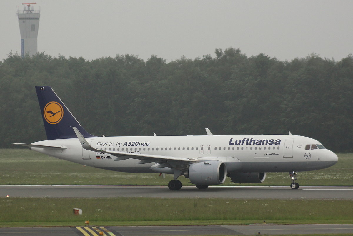 Lufthansa, D-AINA, (c/n 6801),Airbus A 320-271N(SL), 29.05.2016, HAM-EDDH, Hamburg, Germany (Sticker: Frist to fly A320neo) 