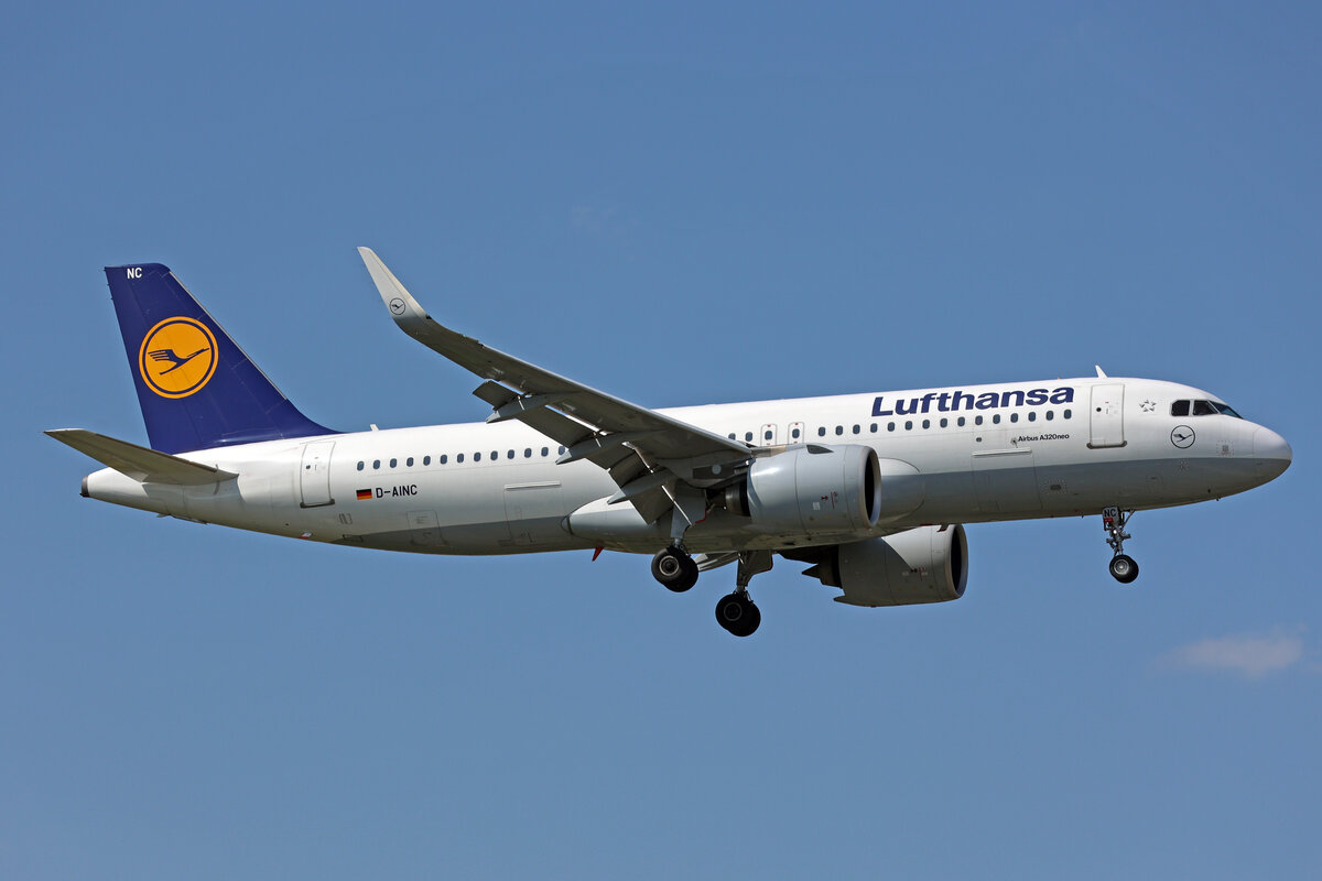 Lufthansa, D-AINC, Airbus A320-271N, msn: 6920, 07.Juli 2023, LHR London Heathrow, United Kingdom.