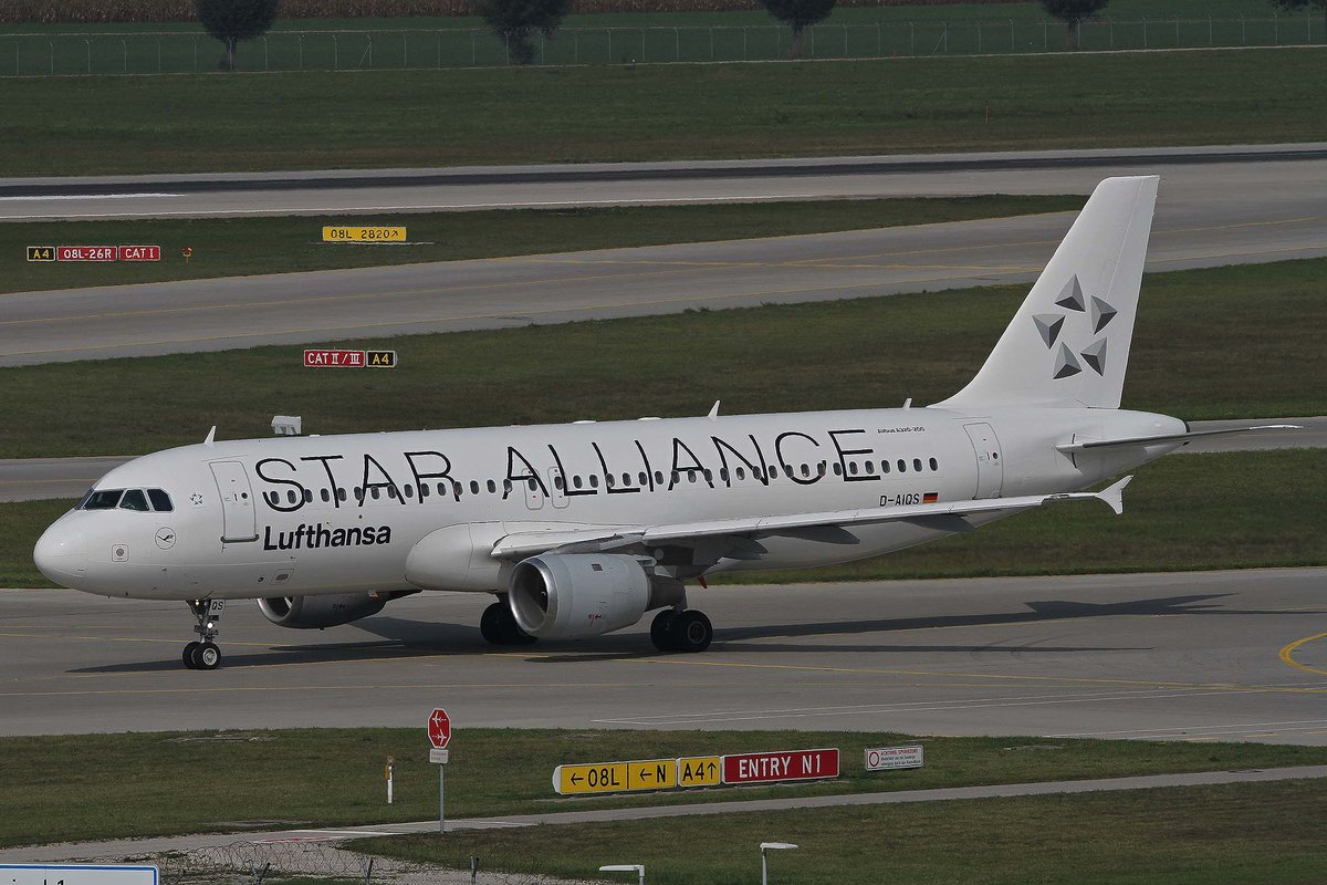Lufthansa, D-AIQS, Airbus, A 320-211, ~ SA-Lkrg. - weißes Seitenleitwerk (Tail), MUC-EDDM, München, 05.09.2018, Germany