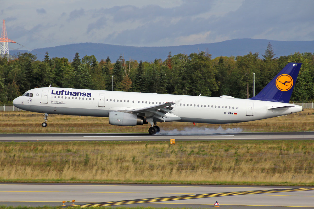 Lufthansa, D-AIRH, Airbus A321-131, msn: 412,  Garmisch Partenkirchen , 29.September 2019, FRA Frankfurt, Germany.