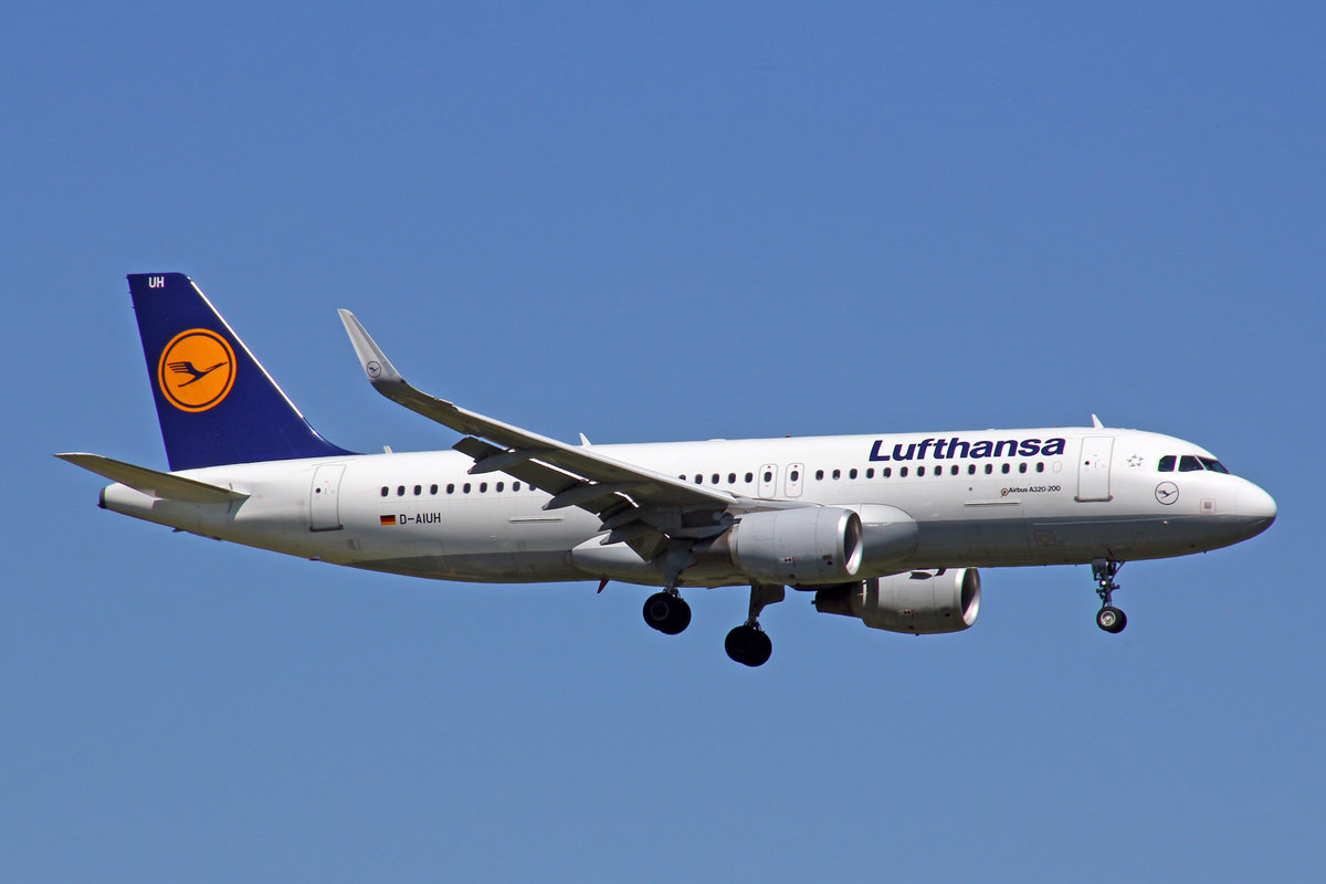 Lufthansa, D-AIUH, Airbus A320-214, 7.August 2017, ZRH Zürich, Switzerland.