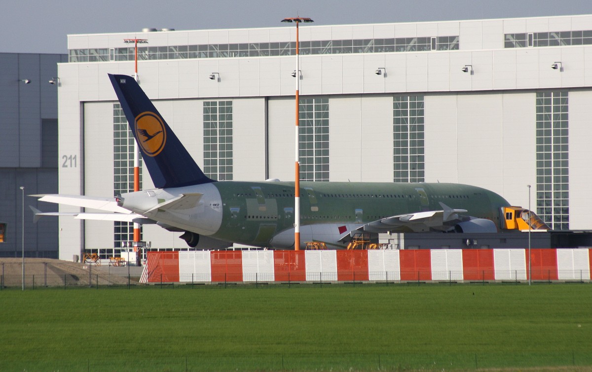 Lufthansa, F-WWSP,Reg.D-AIMM,(c/n 0175),Airbus A 380-841, 27.10.2014, XFW-EDHI, Hamburg-Finkenwerder, Germany 