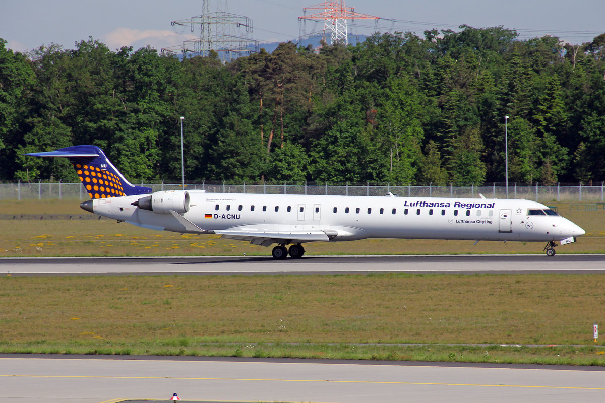 Lufthansa Regional CityLine, D-ACNU, Bombardier CRJ-900LR,  Uetersen , 21.Mai 2017, FRA Frankfurt am Main, Germany.