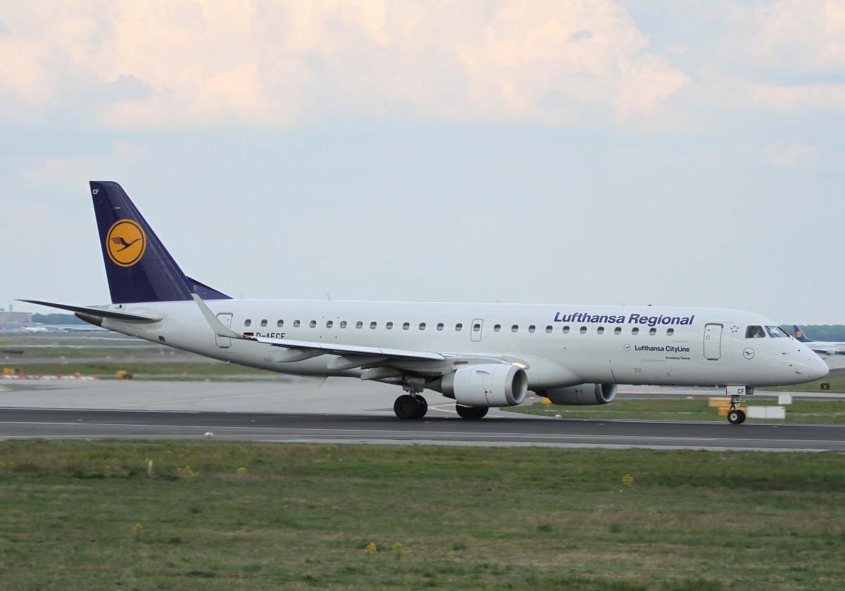 Lufthansa Regional (CityLine), D-AECF  Kronberg/Taunus , Embraer, 190 LR, 23.04.2014, FRA-EDDF, Frankfurt, Germany