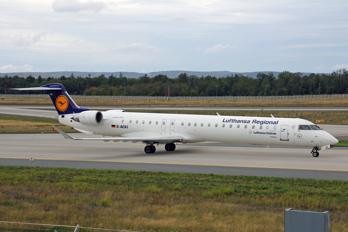 Lufthansa Regional, D-ACKI, Bombardier CRJ-900, msn: 15088,  Tuttlingen , 29.September 2019, FRA Frankfurt, Germany.