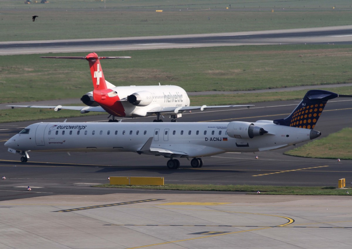 Lufthansa Regional (Eurowings), D-ACNJ  Bad Segeberg , Bombardier, CRJ-900 NG (m. Germanwings-Sticker), 02.04.2014, DUS-EDDL, Dsseldorf, Germany 