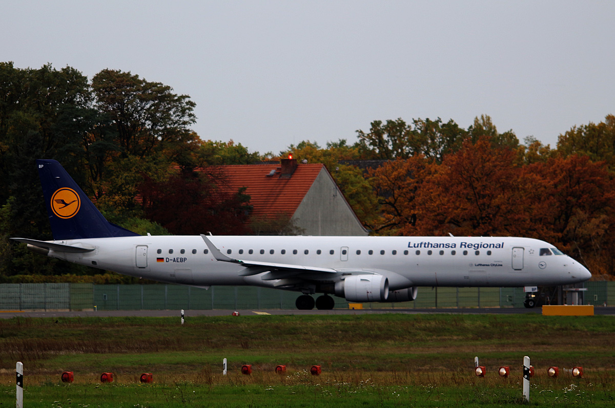 Lufthansa Regional(CityLine), ERJ-195-200LR, D-AEBP, TXL, 29.10.2016