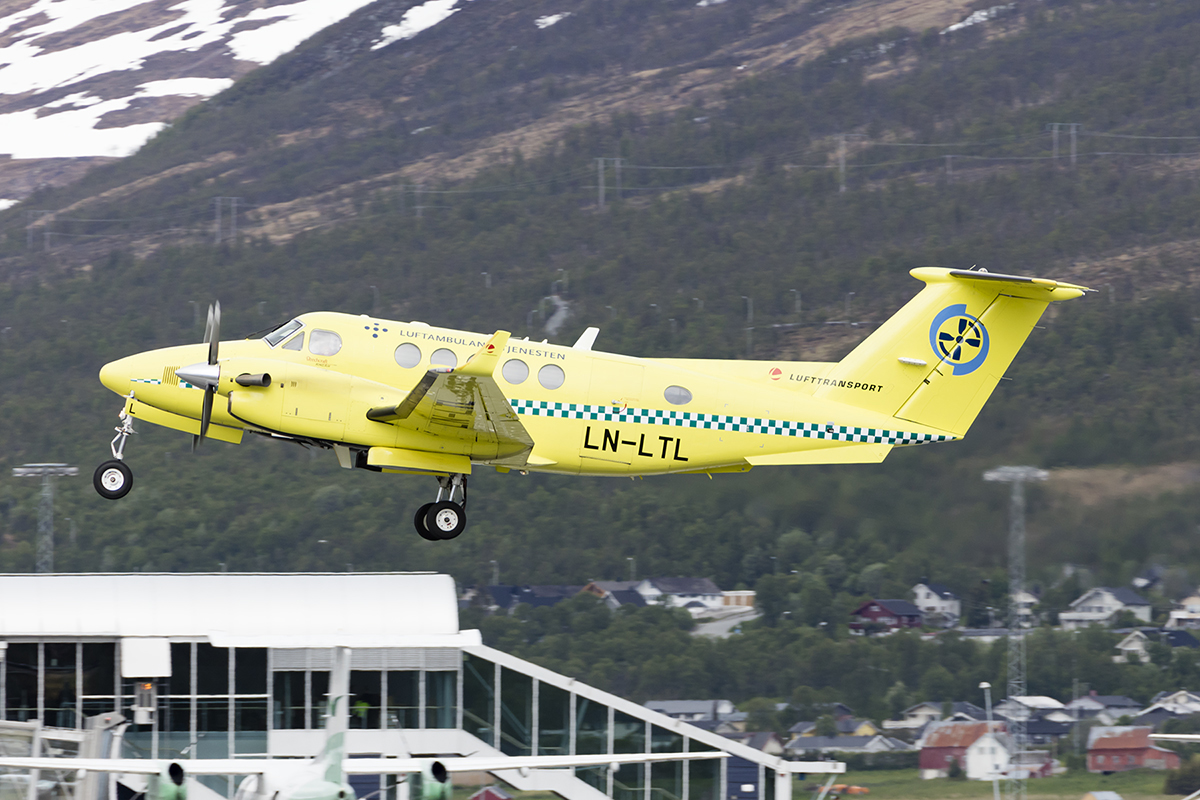 Lufttransport, LN-LTL, Beechcraft, King Air 200, 20.06.2017, TOS, Tromso, Norway 




