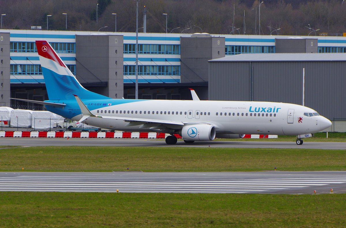 Luxair Boeing 737-800, LX-LGV, 03.04.2018 Luxemburg