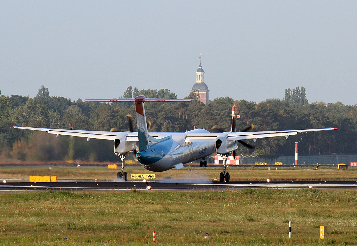 Luxair, DHC-8-402Q, LX-LQE, TXL, 19.09.2019