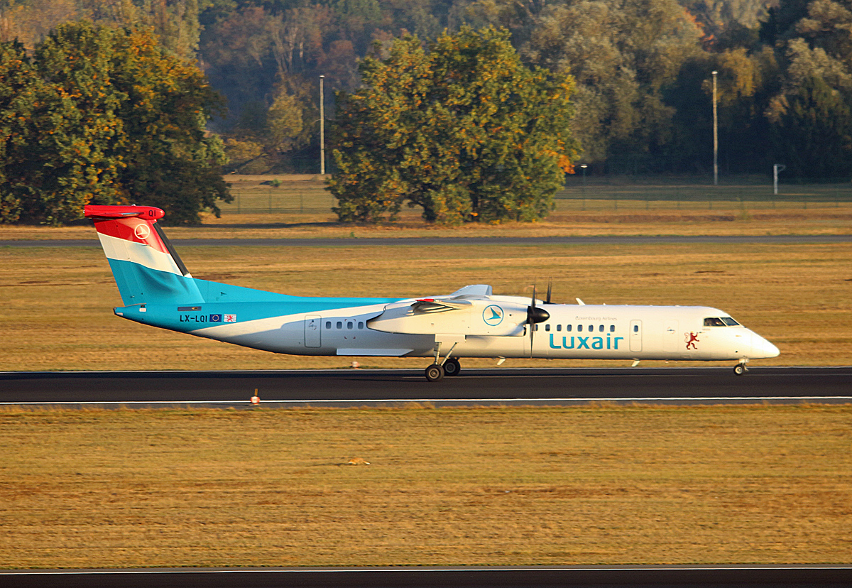 Luxair, DHC-8-402Q, LX-LQI, TXL, 11.10.2018