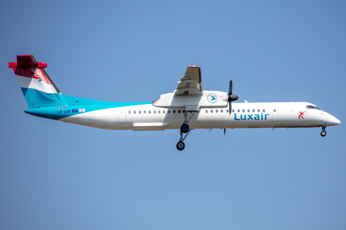 Luxair, LX-LGE, deHavilland, DHC-8Q-402, 10.06.2023, LUX, Luxemburg, Luxemburg