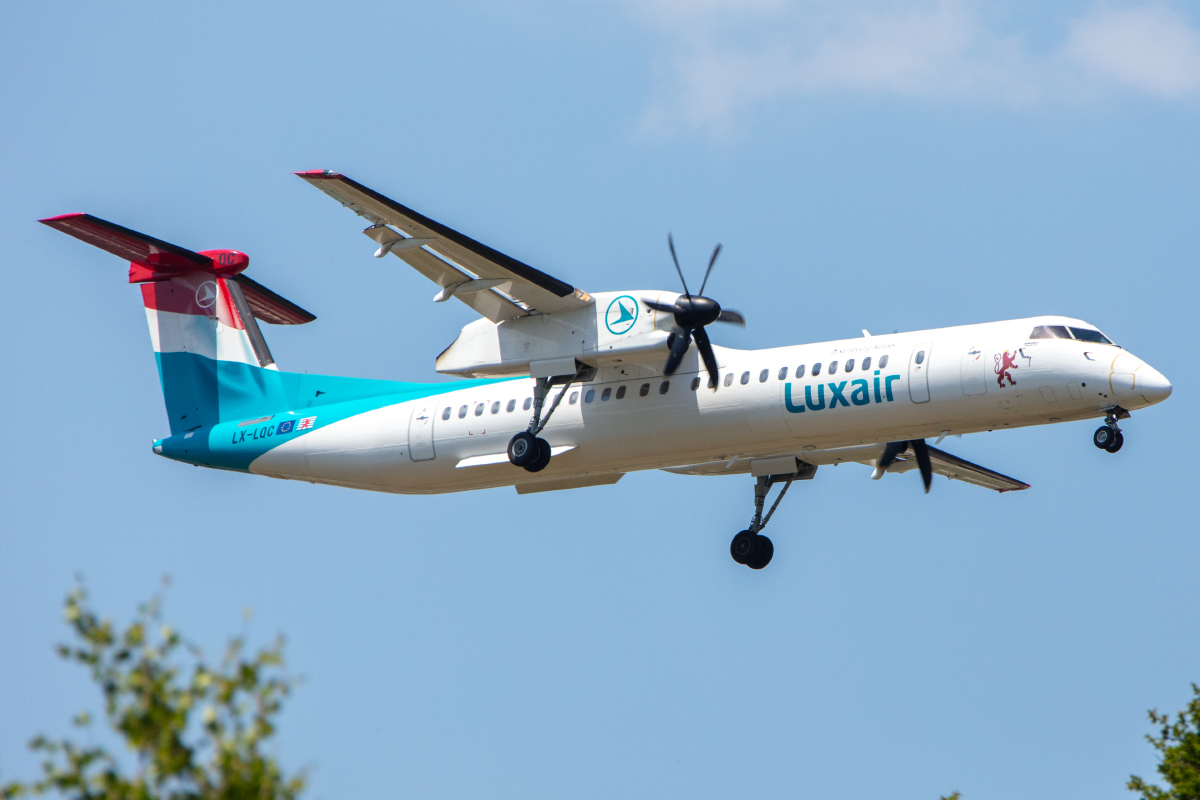 Luxair, LX-LQC, deHavilland, DHC-8Q-402, 10.06.2023, LUX, Luxemburg, Luxemburg