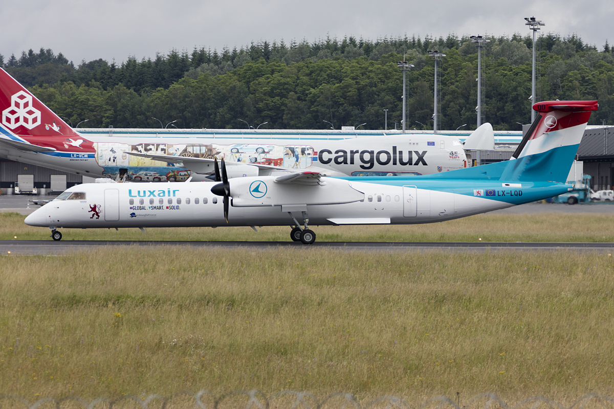 Luxair, LX-LQD, Bombardier, DHC-8-402 Q400, 22.06.2016, LUX, Luxembourg , Luxembourg 



