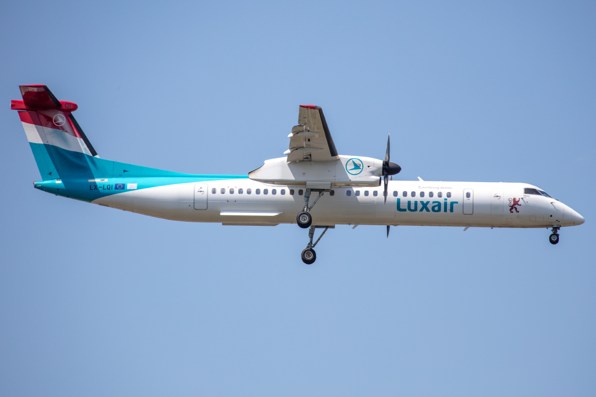 Luxair, LX-LQI, deHavilland, DHC-8Q-402, 10.06.2023, LUX, Luxemburg, Luxemburg