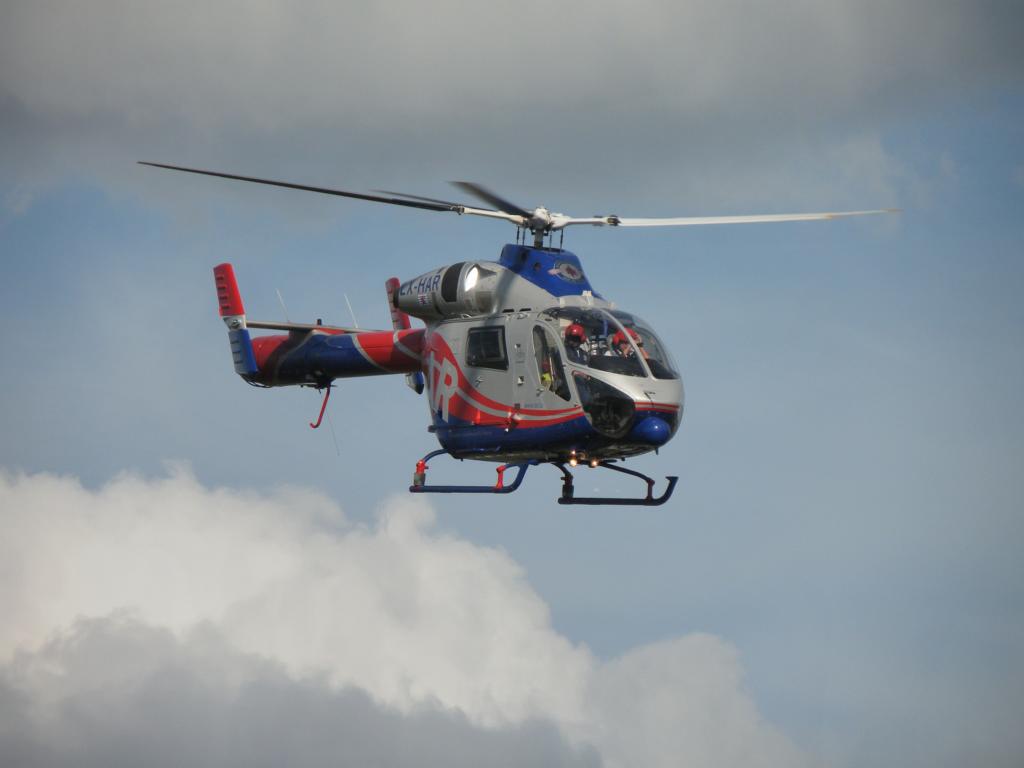 LX-HAR, MD Helicopters MD902 Explorer der Luxembourg Air Rescue ist am 08.07.2011 gerade in Oberemmel gestartet