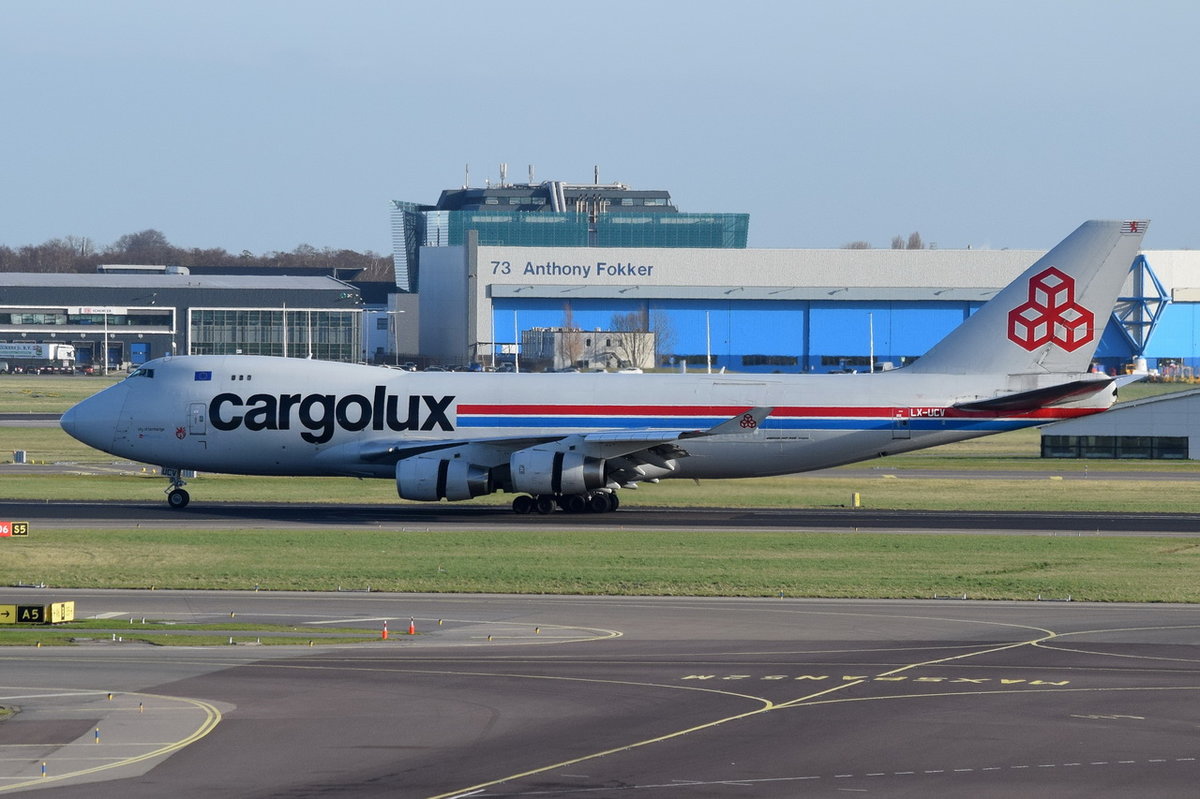 LX-UCV Cargolux Airlines International Boeing 747-4R7F   , AMS , 13.03.2017