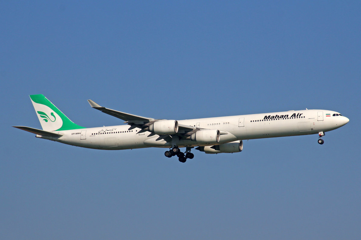 Mahan Air, EP-MMH, Airbus A340-642, 25.September 2016, MUC München, Germany.