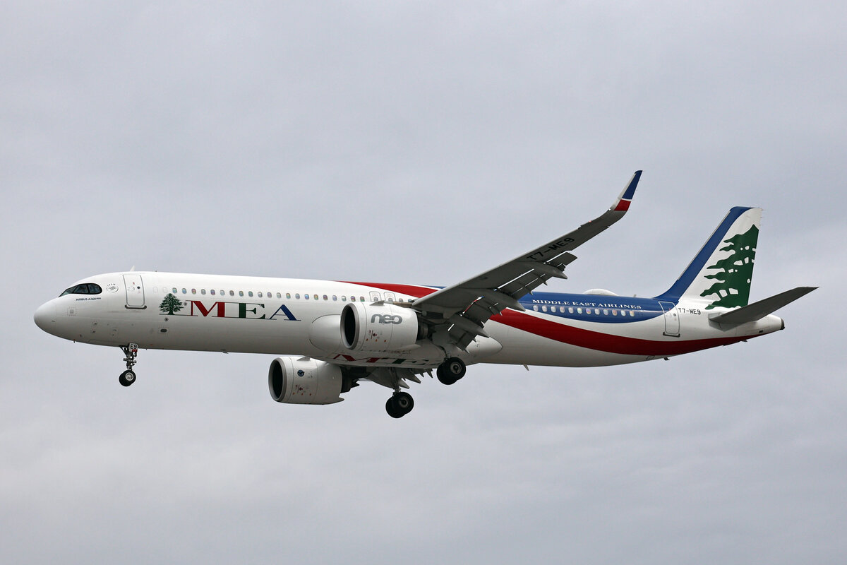 MEA Middle East Airlines, T7-ME9, Airbus A321-271NX, msn: 10322, 04.Juli 2023, LHR London Heathrow, United Kingdom.