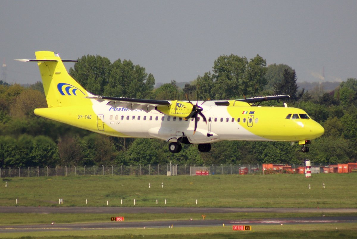 Mistral Air, OY-YAE, MSN 705, ATR 72-212 A, 06.05.2017, DUS-EDDL, Düsseldorf, Germany 