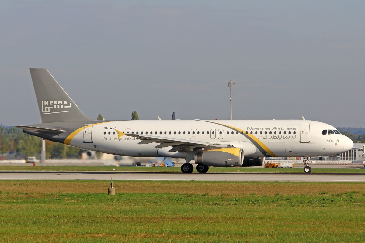 Nesma Airlines, SU-NMC, Airbus A320-232,  Noura , 13.September 2015, MUC München, Germany.