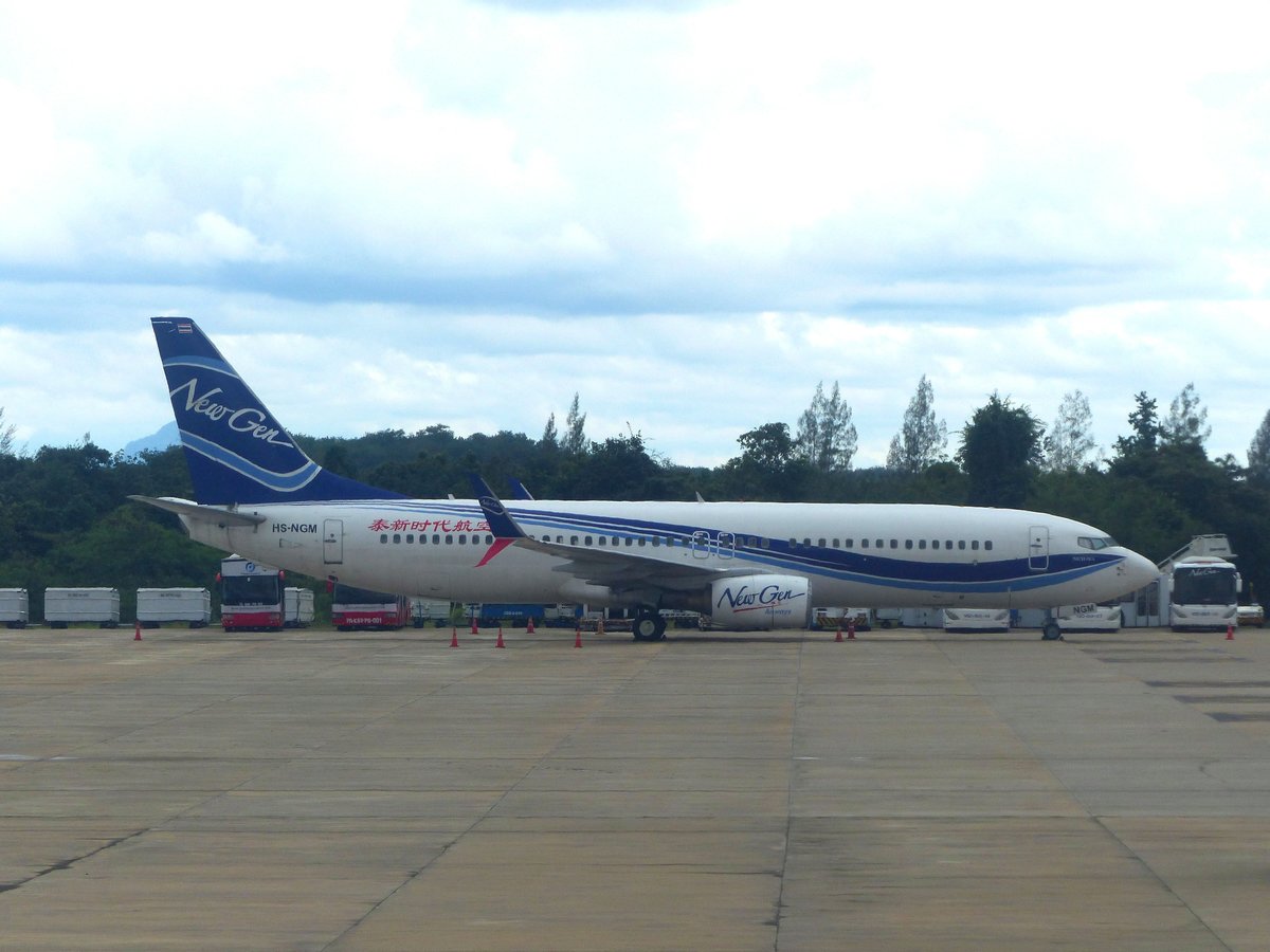 New Gen Airways, Boeing 737-86N, HS-NGM, Krabi International Airport (KBV), 8.11.2018