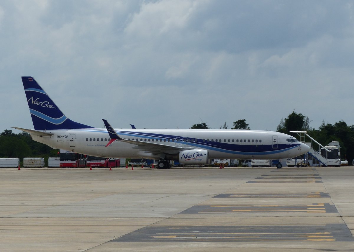 New Gen Airways, Boeing 737-8Q8 (WL), HS-NGP, Krabi International Airport (KBV), 28.10.2018